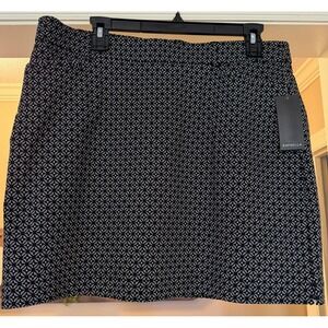 Rafaella Sportswear Black White Geometric Print Skort Petite XL PRBSF038 NWT